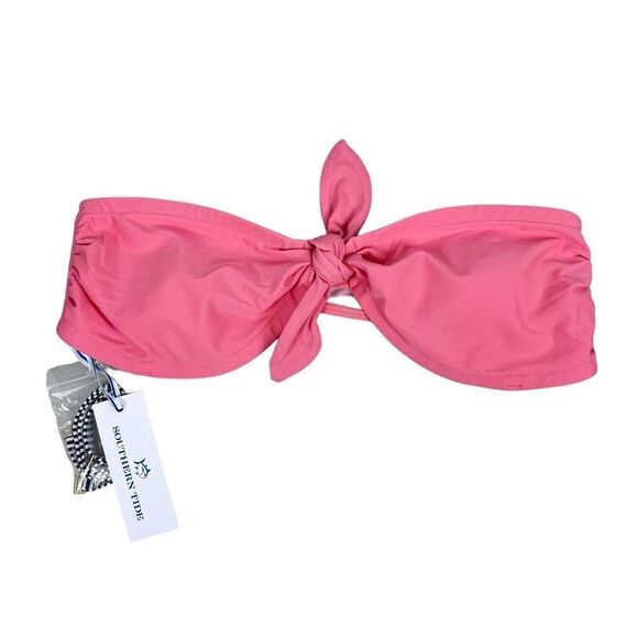 Southern Tide Womens Bandeau Bikini Top size Medium in Citrus Punch - Picture 3 of 8